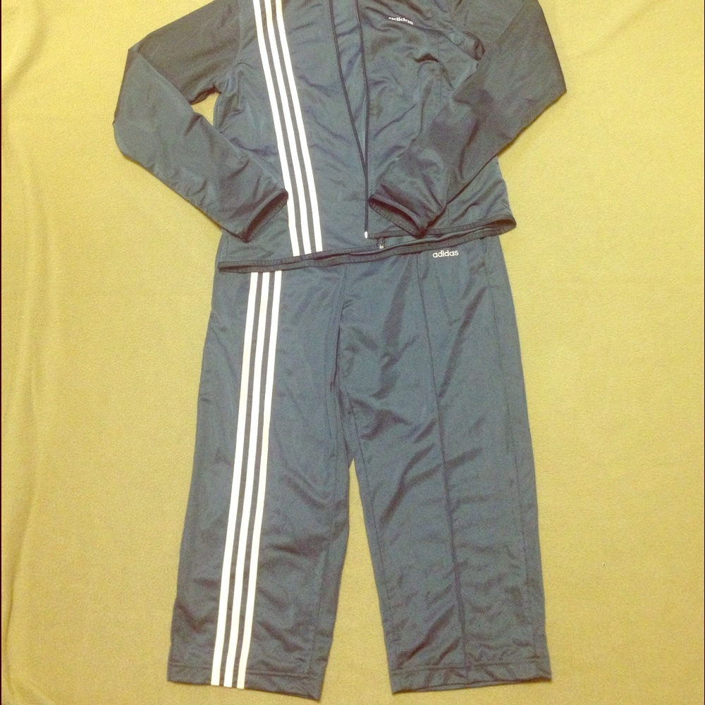 Adidas pink and gray 3 piece set